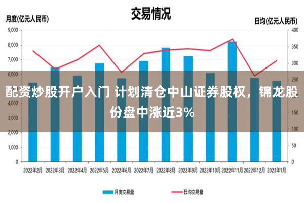 配资炒股开户入门 计划清仓中山证券股权，锦龙股份盘中涨近3%