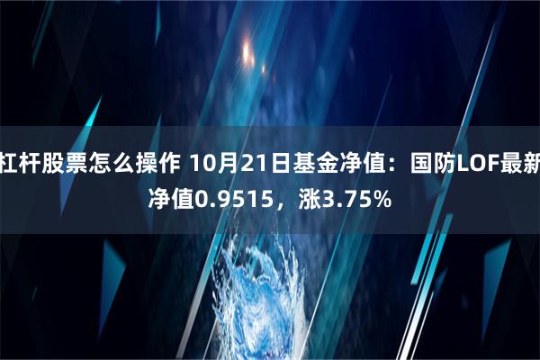 杠杆股票怎么操作 10月21日基金净值：国防LOF最新净值0.9515，涨3.75%