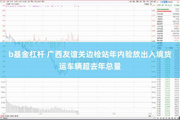 b基金杠杆 广西友谊关边检站年内验放出入境货运车辆超去年总量