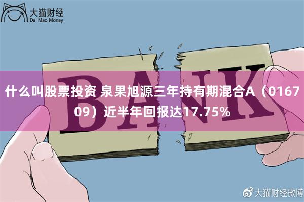 什么叫股票投资 泉果旭源三年持有期混合A（016709）近半年回报达17.75%